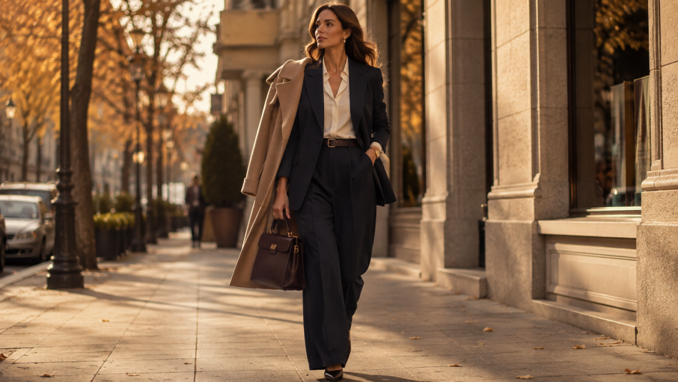 Темно-синий вытесняет черный: новый фаворит осени в коллекциях Victoria Beckham